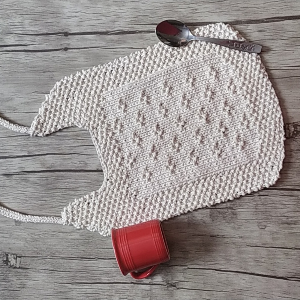 Hand Knit Baby Bib